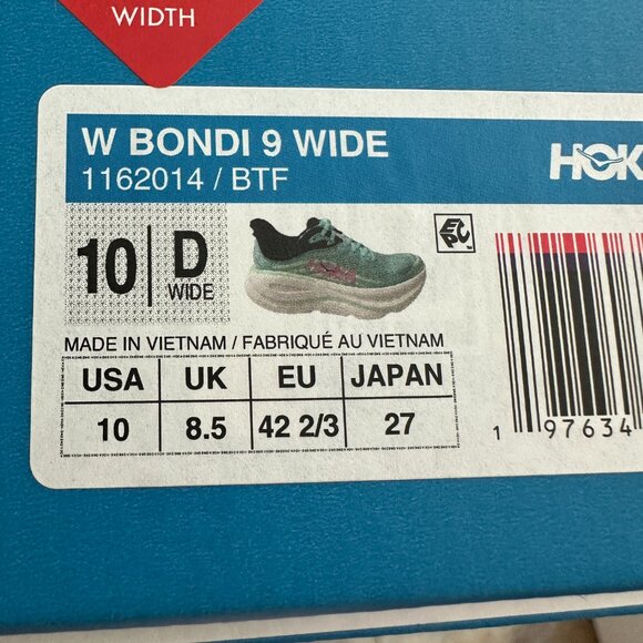 Hoka Bondi Teal and Pink NWT Wide Womens 10 - Picture 2 of 6